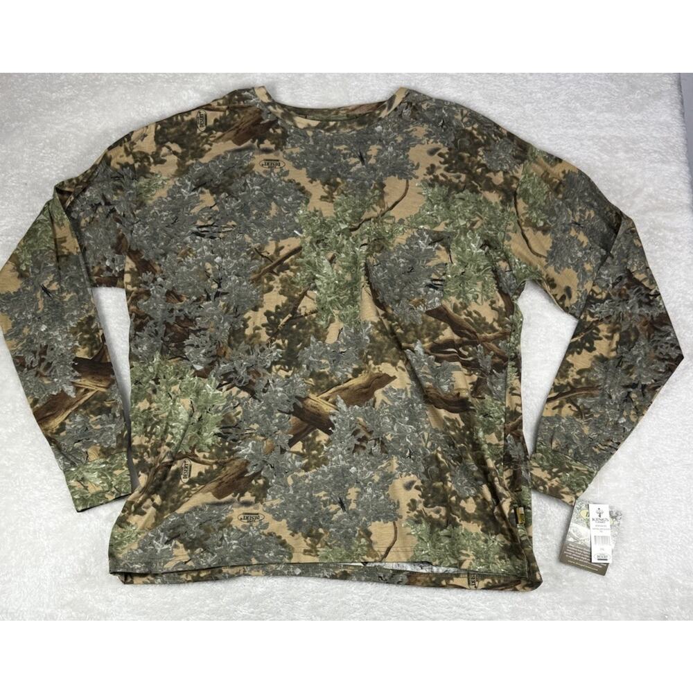 KING'S CAMO T Shirt Men's Sz 3XL Desert Shadow Cotton Lightweight Long Sleeve